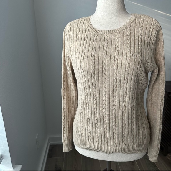 Izod Sweaters - Izod Women's Cable Knit Sweater in Cream